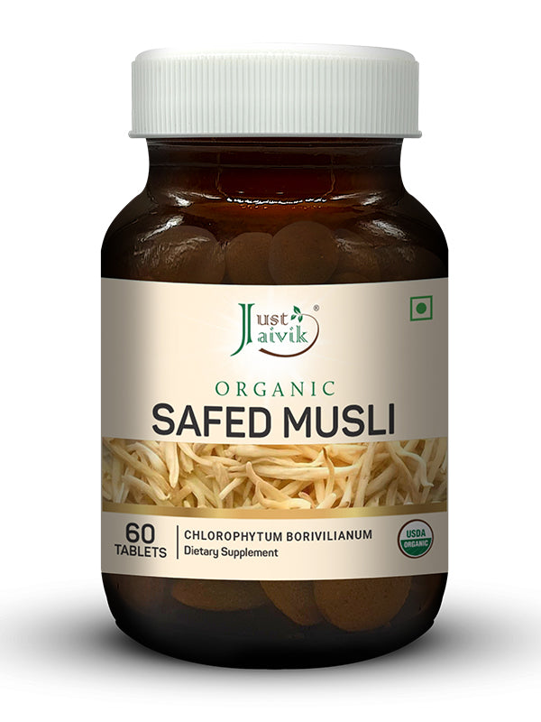 Organic Safed Musli Tablets - 600mg, 60 Tablets