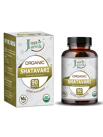 Organic Shatavari Caplet - 750mg, 90 count