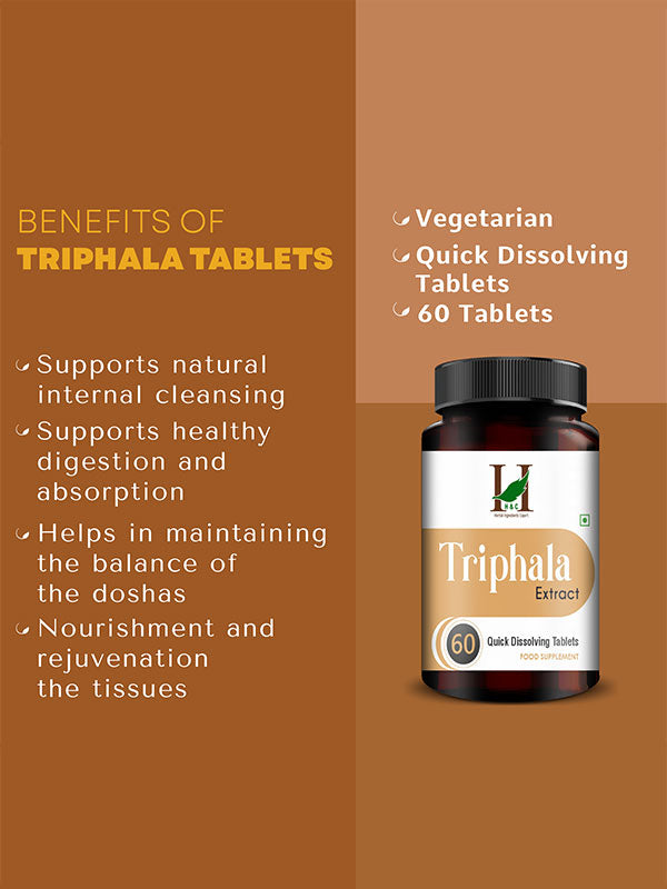 Triphala Extract Quick Dissolving Tablets - 60 count