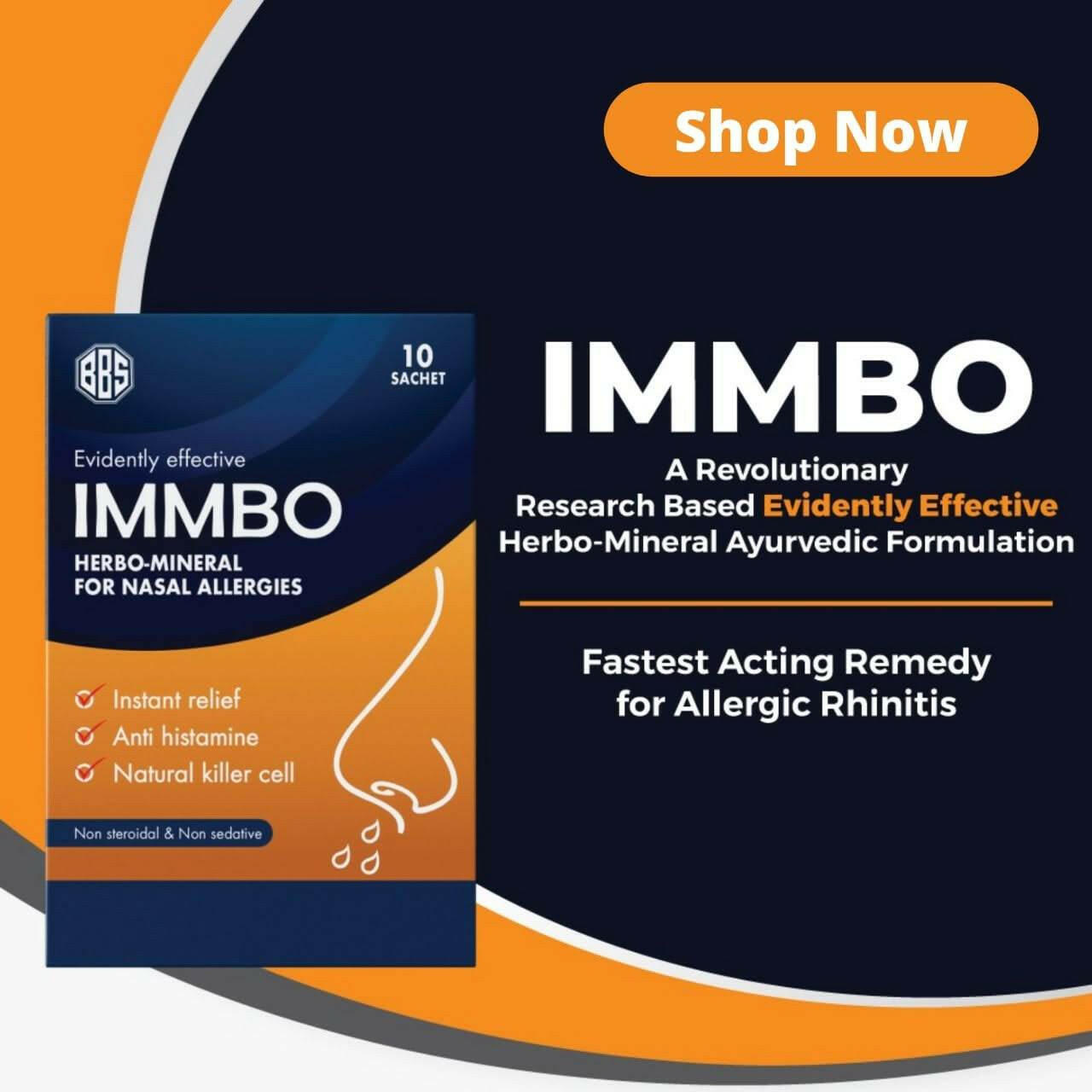 IMMBO  - Instant Nasal Relief Formula for Histamine (Pack of 10 Sachets each) ( Pack of 3).